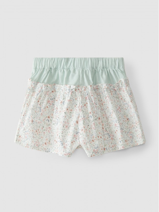 Floral pull-up shorts