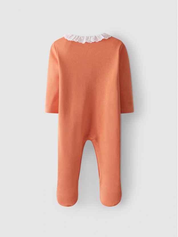 Babygrow with embroidered collar