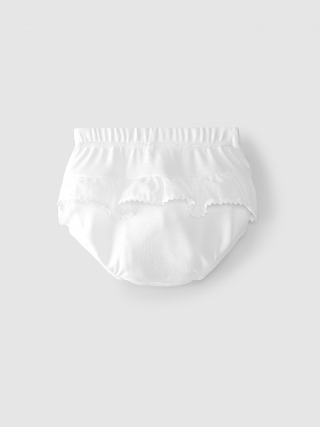 Diaper cover with ruffle