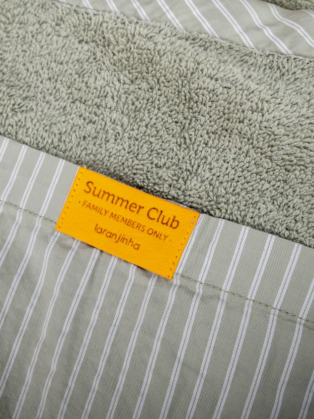 Beach towel "Summer Club" with stripes