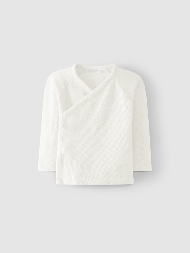 Organic cotton crossed undershirt