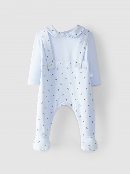 Two-in-one printed babygrow