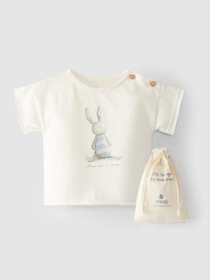 T-shirt lapin avec pochette-cadeau