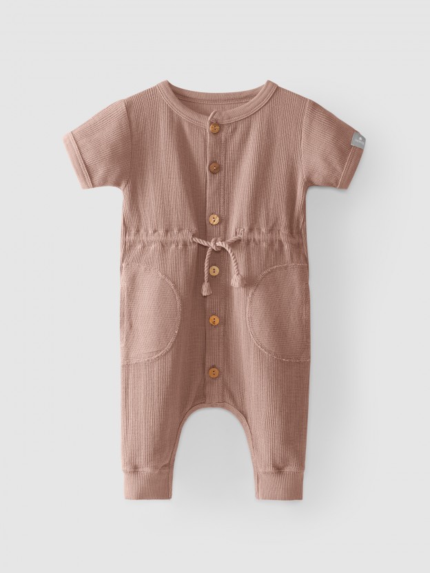 Jumpsuit cotton textured