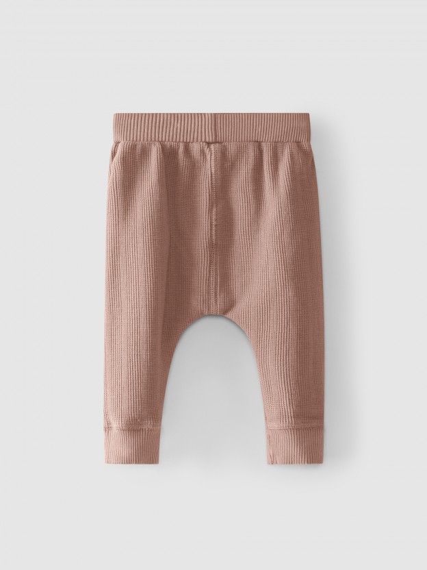 Pantalones algodn texturizado