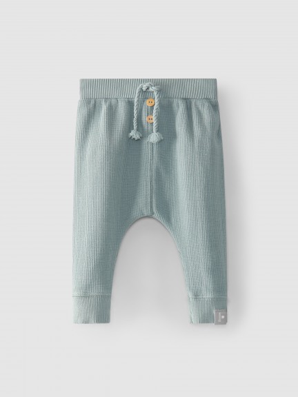 Pantalon coton texturé