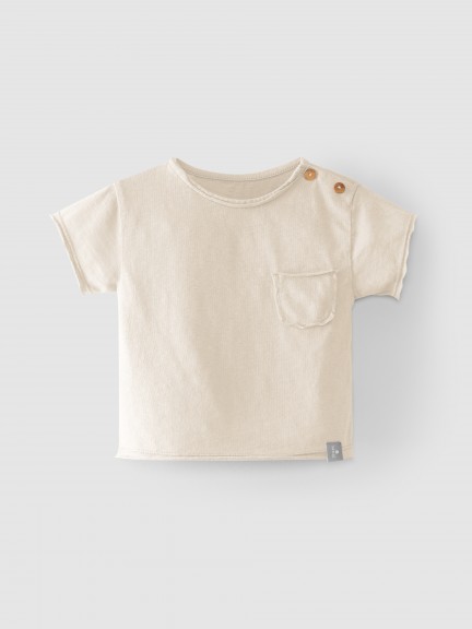 T-shirt lisa com bolso