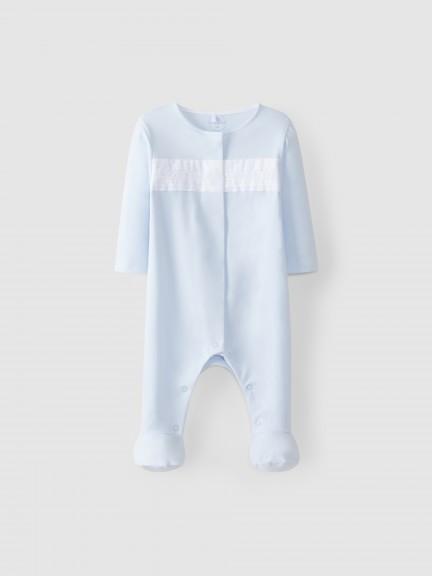 Kleding Meisjeskleding Babykleding voor meisjes Pyjamas & Badjassen Babygrow imprimé à col à volant Laranjinha 6 mois  Laranjinha Vêtements 