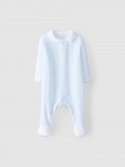 Babygrow veludo gola redonda