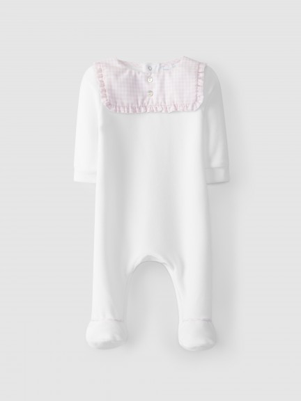 Velvet vichy plaid babygrow