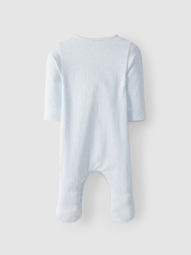 Babygrow col rond carreaux