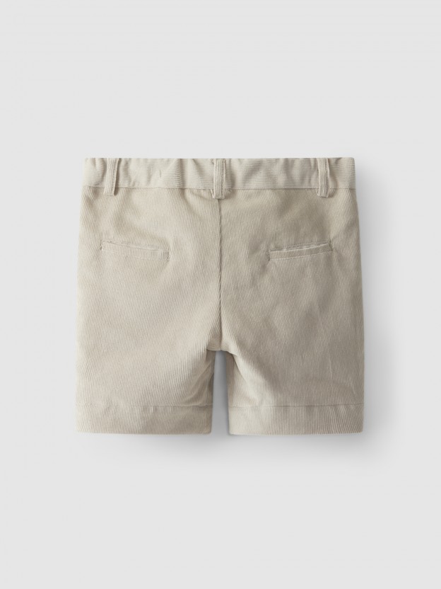 Thin corduroy shorts