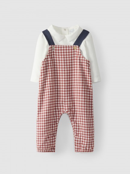 Two-in-one vichy romper