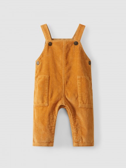 Corduroy dungarees with pockets