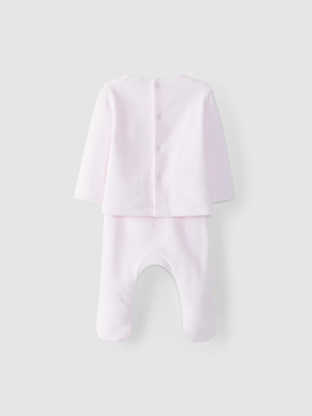 Two-piece ruffle embroidered star set Two-piece ruffle embroidered star set