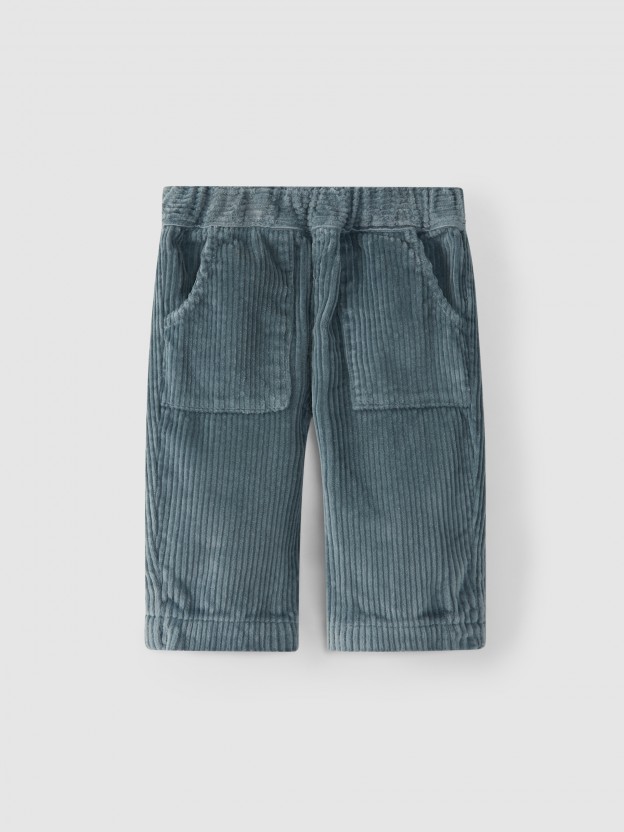 Pantalon en velours côtelé avec poches