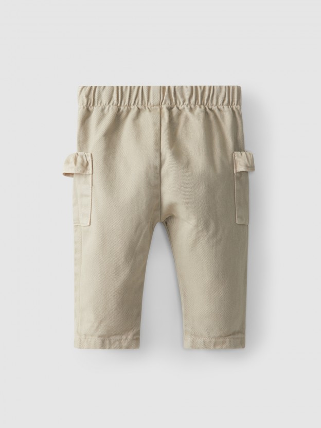 Pantalon pull-up avec poches sur les côtés