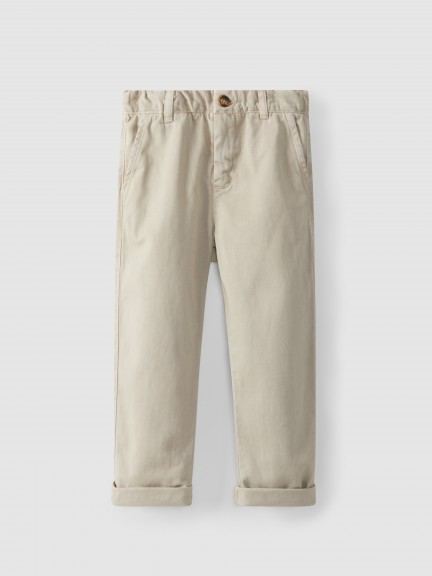 Four-pocket twill pants