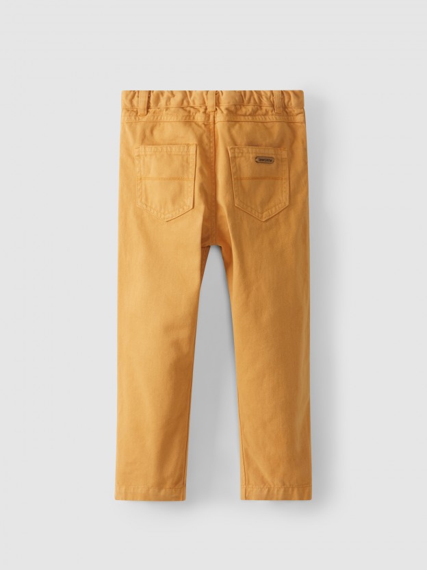 Four-pocket twill pants