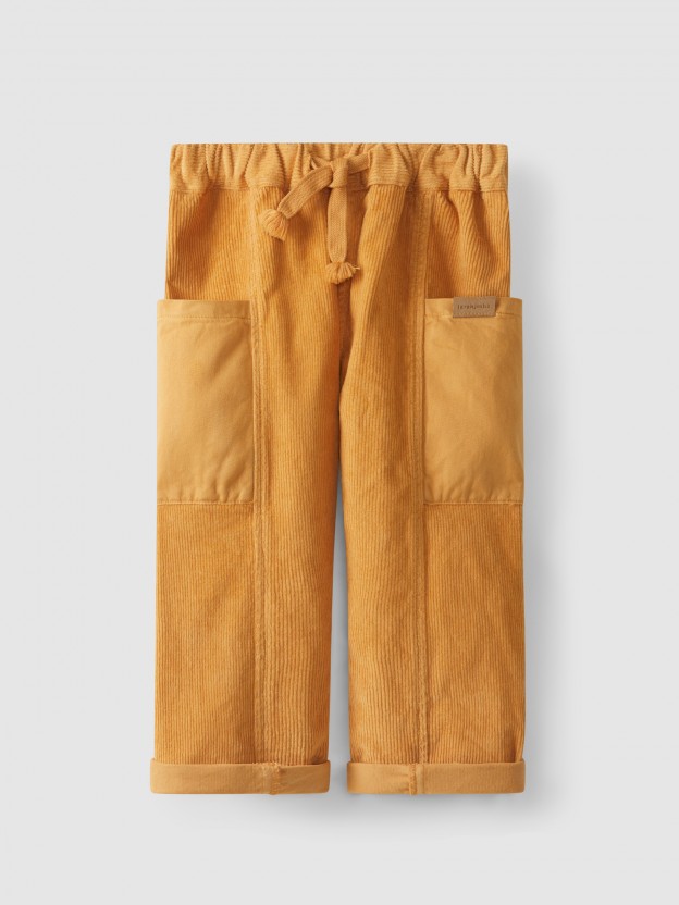 Pantalon pull-up avec poches sur les côtés
