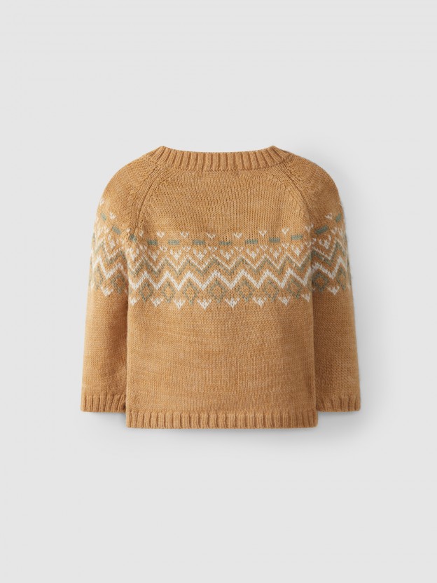 Casaco tricotado jacquard