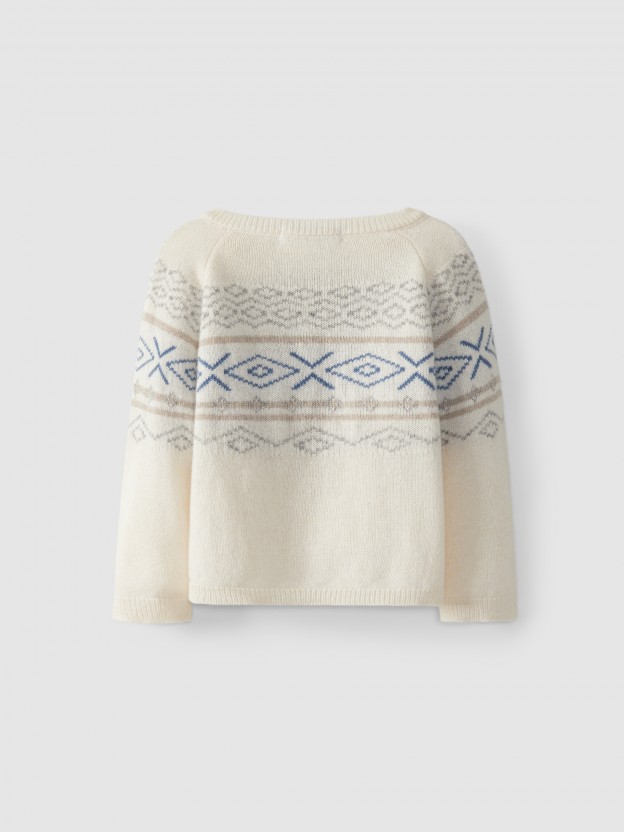 Camisola tricotada jacquard