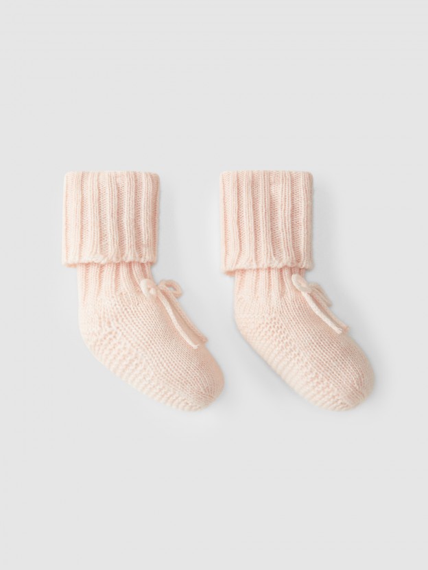Knitted booties