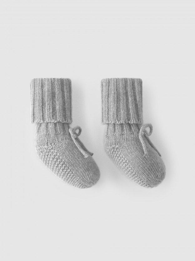 Knitted booties