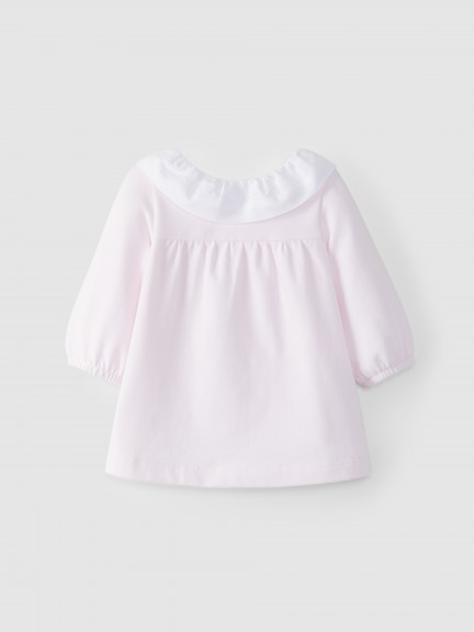 Dress ruffled collar with embroidered stars