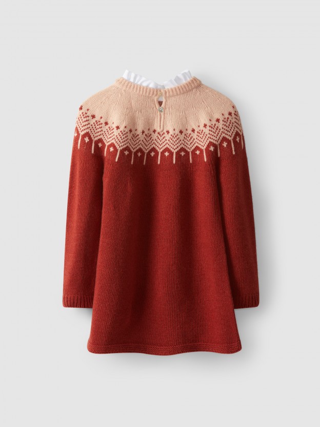 Jacquard-knit dress