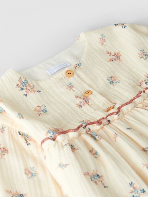Textured cotton dress