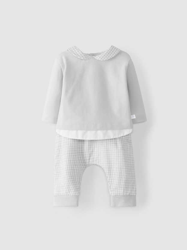 Ensemble pull et pantalon vichy Ensemble pull et pantalon vichy