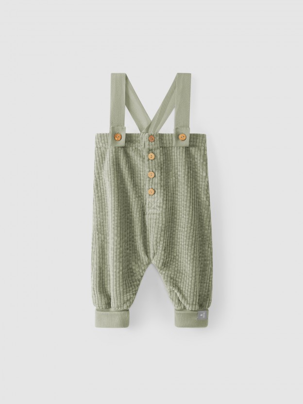 Wide wale corduroy dungarees