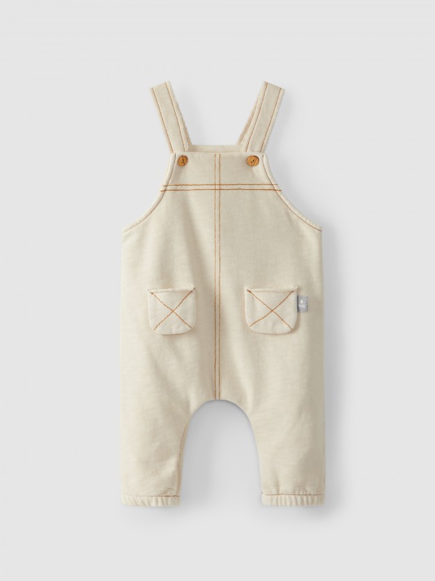Plain dungarees with pockets