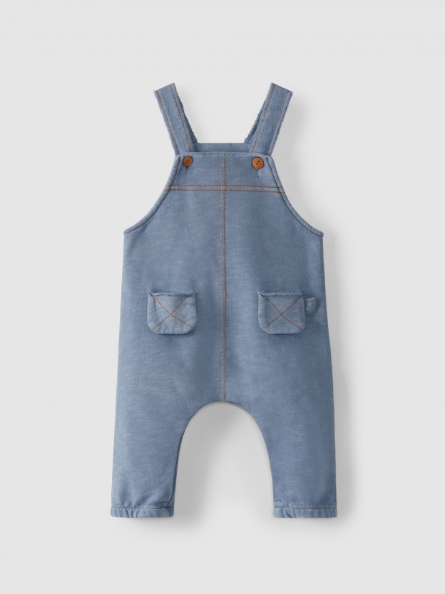 Plain dungarees with pockets Plain dungarees with pockets