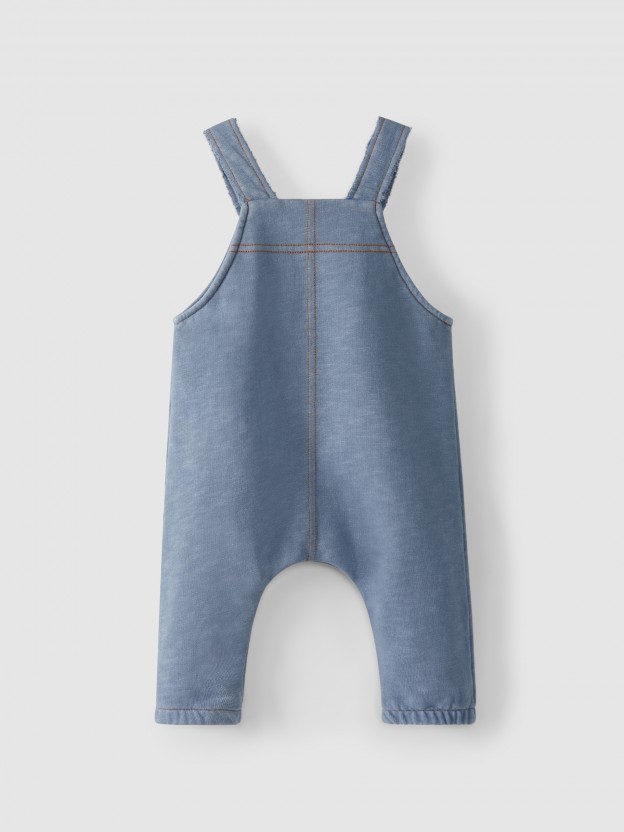 Plain dungarees with pockets
