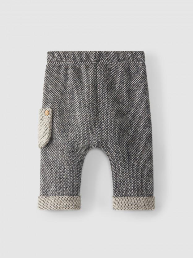 Pantalon en maille texturée