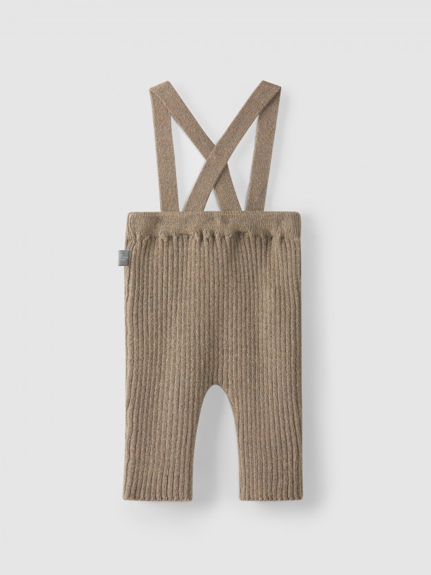 Knitted pants with straps