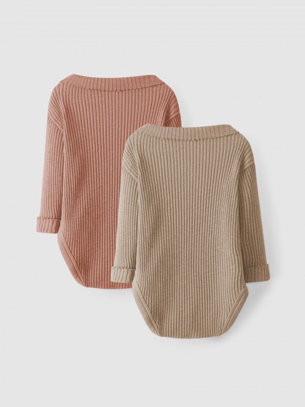 Set two ribbed jersey bodysuits Set two ribbed jersey bodysuits