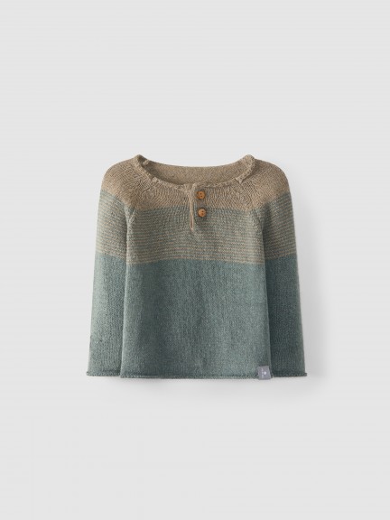 Knitted jumper with recycled cotton