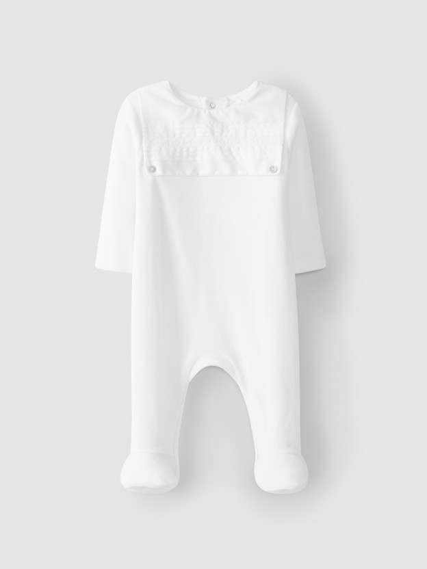 Babygrow veludo sem gola