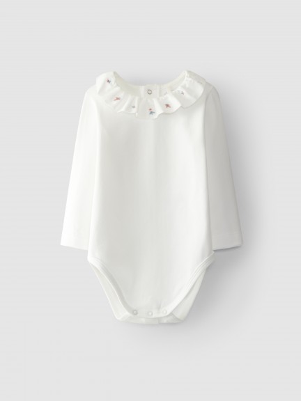 Kleding Meisjeskleding Babykleding voor meisjes Pyjamas & Badjassen Babygrow à nervures et broderie Laranjinha   Laranjinha Vêtements 