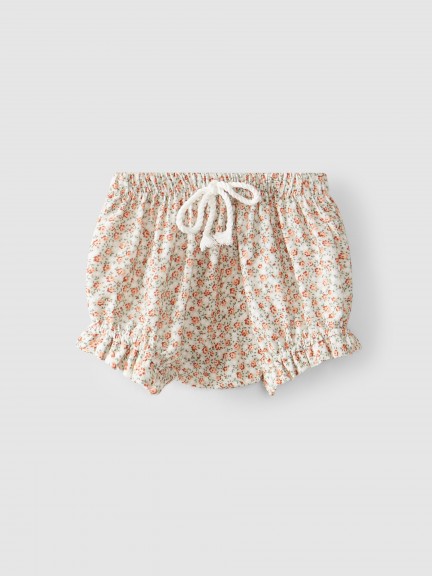 Organic micro-corduroy pull-up shorts