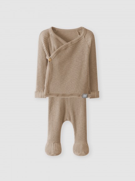 Ensemble de deux pices maille cannele