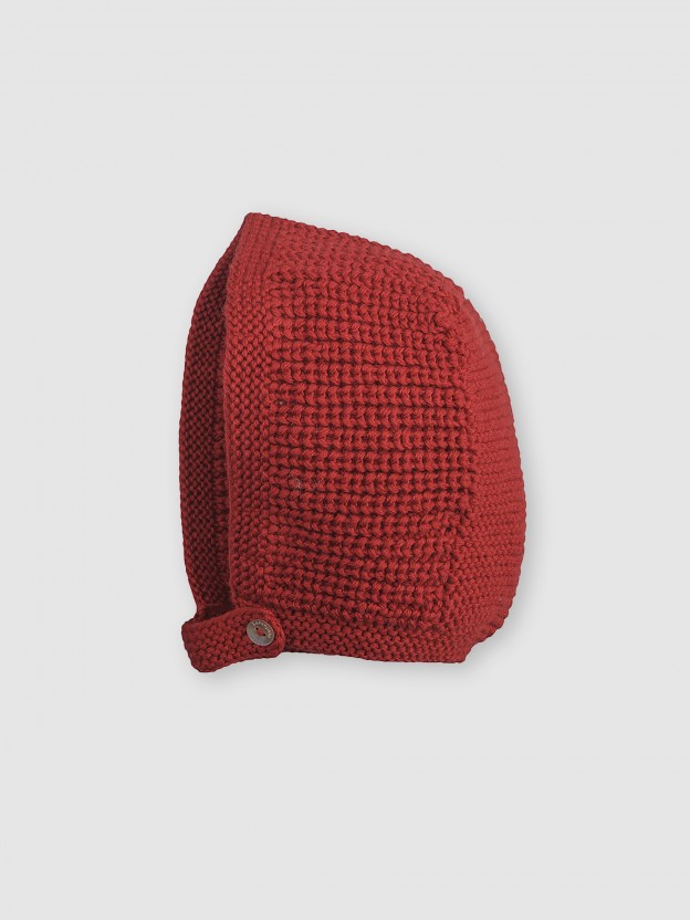 Bonnet bguin en maille tricote