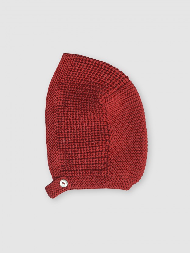 Bonnet bguin en maille tricote