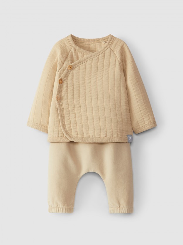 Double gauze sweater and pants set