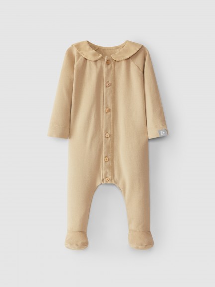 Babygrow  col en velours micro-cannel