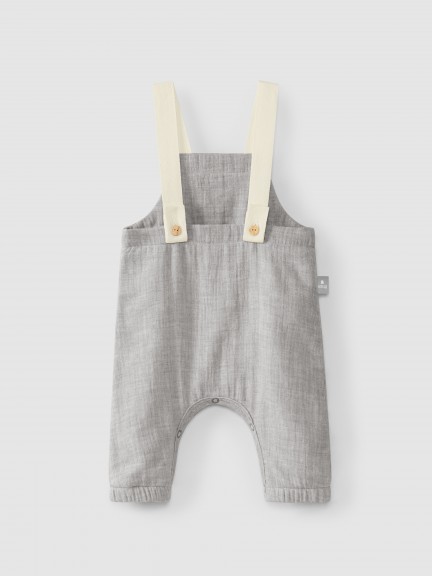 Dungarees in four-layer muslin