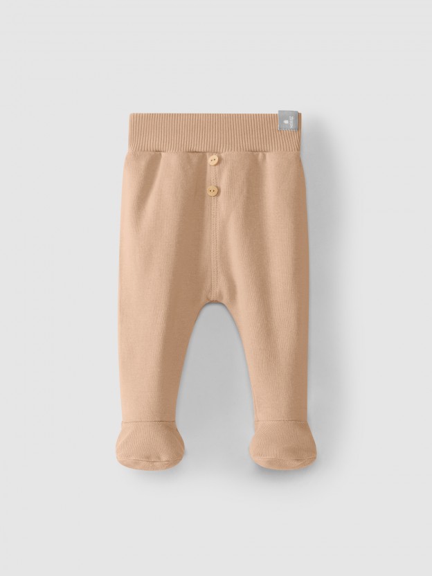 Pantalon uni avec pied
